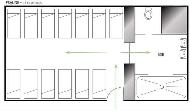 Plan de la chambre Praline